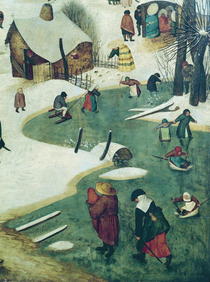 Children Playing on the Frozen River, detail from the Census of  by Pieter Brueghel the Elder