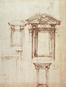 Studie für ein Fenster von Buonarroti Michelangelo