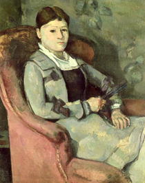 The Artist`s Wife in an Armchair by Paul Cezanne