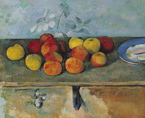 Stillleben mit Äpfeln und Gebäck von Paul Cezanne