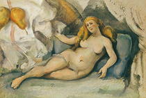 Weiblicher Akt auf Sofa von Paul Cezanne