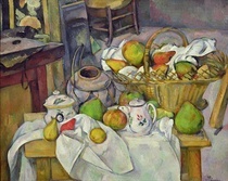 Stillleben mit Obstkorb von Paul Cezanne