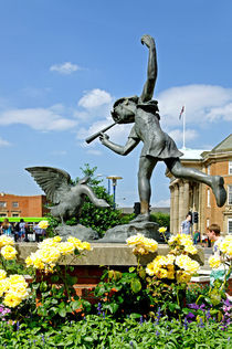 The Boy and the Goose Statue, Derby by Rod Johnson