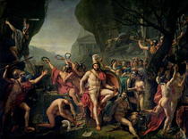 Leonidas at Thermopylae, 480 BC, 1814 (oil on canvas)  by Jacques Louis David