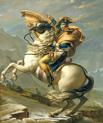 Napoleon Crossing the Alps at the St Bernard Pass by Jacques Louis David