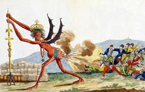 Karikatur der englischen Regierung von Jacques Louis David