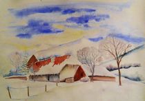 Schwarzwaldhaus im Winter by Theodor Fischer