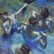 Die blauen Tänzerinnen von Edgar Degas