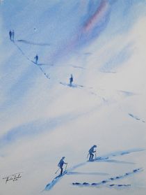 Skiwanderung bei La Plagne von Theodor Fischer