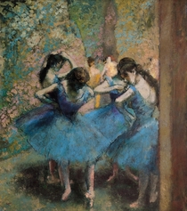Tänzerinnen in Blau von Edgar Degas