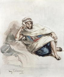 Seated Arab by Ferdinand Victor Eugèn  Delacroix