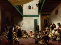 A Jewish wedding in Morocco by Ferdinand Victor Eugèn  Delacroix