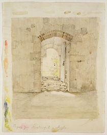 Entrance Gate to the Royal School in Meissen  by Caspar David Friedrich