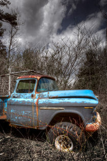 Blue Chevy Truck by Debra and Dave Vanderlaan