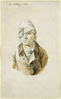 Self Portrait with Cap and Eye Patch by Caspar David Friedrich