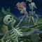 Valentine-romantic-skeletons-in-graveyard