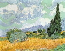Kornfeld mit Zypressen von Vincent Van Gogh