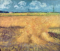 Wheatfield with Sheaves by Vincent Van Gogh