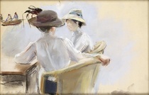 Two Ladies by the Water  by Max Liebermann