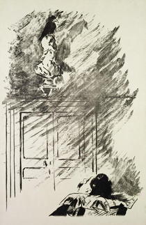 Illustration for `The Raven`, by Edgar Allen Poe von Edouard Manet