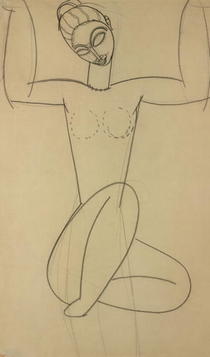 Seated Caryatid by Amedeo Modigliani