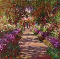 A Pathway in Monet`s Garden by Claude Monet