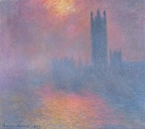 The Houses of Parliament, London, with the sun breaking through  by Claude Monet