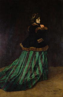 Camille, Frau im grünen Kleid  von Claude Monet