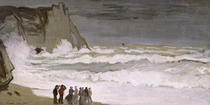 Raue See bei Etretat von Claude Monet