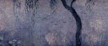Seerosen mit Trauerweiden, Detail rechts von Claude Monet