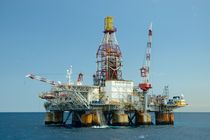 Ocean oil rig by Bradford Martin
