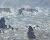 Sturm vor der Küste von Belle Ile von Claude Monet