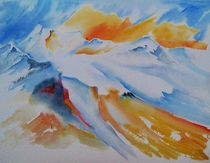 Blick auf das Mont Blanc Massif von Theodor Fischer