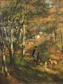 Jules Le Coeur in the Forest of Fontainebleau by Pierre-Auguste Renoir