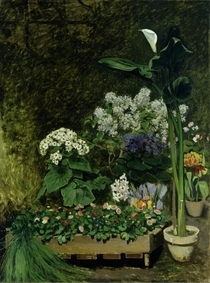 Flowers in a Greenhouse by Pierre-Auguste Renoir