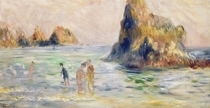 Der Strand von Moulin huet, Guernsey von Pierre-Auguste Renoir