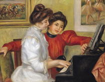 Yvonne and Christine Lerolle at the piano by Pierre-Auguste Renoir