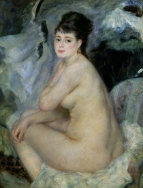 Nude, or Nude Seated on a Sofa by Pierre-Auguste Renoir