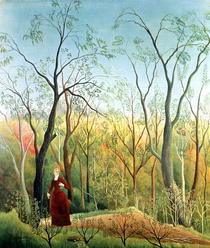 Spaziergang im Wald von Henri J.F. Rousseau