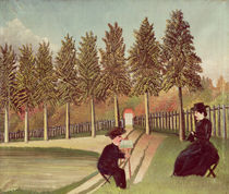 Der Maler, seine Frau malend von Henri J.F. Rousseau