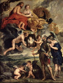 The Medici Cycle: Henri IV Receiving the Portrait of Marie de Me by Peter Paul Rubens