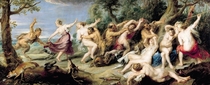Diana and her Nymphs Surprised by Fauns by Peter Paul Rubens