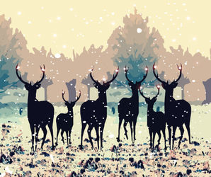 Deer-in-the-snowy-forest-art-sc6-rgb
