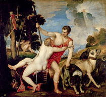 Venus und Adonis von Tiziano Vecellio