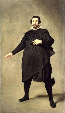 Portrait of the Buffoon Pablo de Valladolid by Diego Rodriguez de Silva y Velazquez