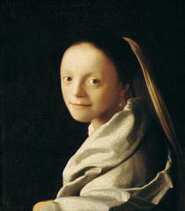 Portrait einer jungen Frau von Jan Vermeer