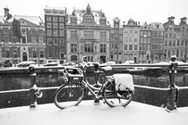 Old dutch winter scenery in Amsterdam the Netherlands  by nilaya