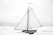 Traditional Ice sailing on the Gouwzee in the Netherlands by nilaya