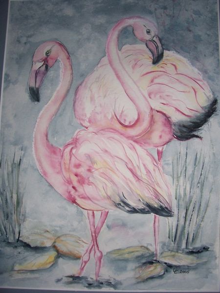 2005-flamingos-aquarell