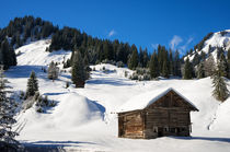 Hütte im Kleinwalsertal bei Baad Österreich im Winter von Matthias Hauser